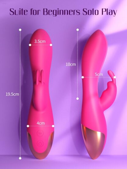 FIDECH G Spot Rabbit Vibrator, Sex Toys for Clitoris G-spot Stimulation, Waterproof Dildo Vibrator with 9 Powerful Vibrations Dual Motor Stimulator for Women or Couple Fun - Image 4