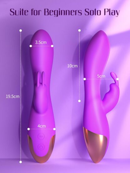 FIDECH G Spot Rabbit Vibrator, Sex Toys for Clitoris G-spot Stimulation, Waterproof Dildo Vibrator with 9 Powerful Vibrations Dual Motor Stimulator for Women or Couple Fun - Image 11