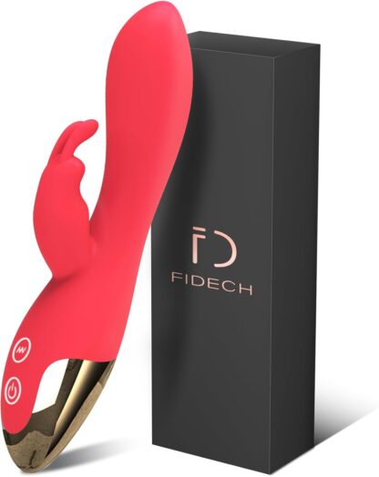 FIDECH G Spot Rabbit Vibrator, Sex Toys for Clitoris G-spot Stimulation, Waterproof Dildo Vibrator with 9 Powerful Vibrations Dual Motor Stimulator for Women or Couple Fun - Image 14