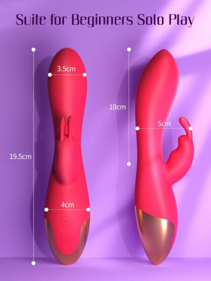 FIDECH G Spot Rabbit Vibrator, Sex Toys for Clitoris G-spot Stimulation, Waterproof Dildo Vibrator with 9 Powerful Vibrations Dual Motor Stimulator for Women or Couple Fun - Image 16