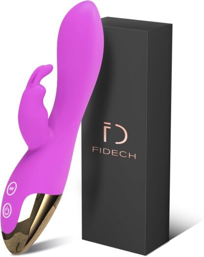 FIDECH G Spot Rabbit Vibrator, Sex Toys for Clitoris G-spot Stimulation, Waterproof Dildo Vibrator with 9 Powerful Vibrations Dual Motor Stimulator for Women or Couple Fun - Image 20