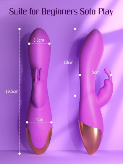 FIDECH G Spot Rabbit Vibrator, Sex Toys for Clitoris G-spot Stimulation, Waterproof Dildo Vibrator with 9 Powerful Vibrations Dual Motor Stimulator for Women or Couple Fun - Image 22