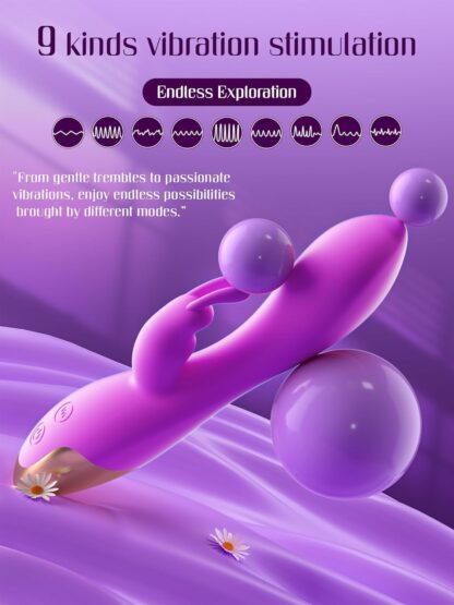 FIDECH G Spot Rabbit Vibrator, Sex Toys for Clitoris G-spot Stimulation, Waterproof Dildo Vibrator with 9 Powerful Vibrations Dual Motor Stimulator for Women or Couple Fun - Image 24