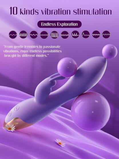 FIDECH G Spot Rabbit Vibrator, Sex Toys for Clitoris G-spot Stimulation, Waterproof Dildo Vibrator with 9 Powerful Vibrations Dual Motor Stimulator for Women or Couple Fun - Image 29