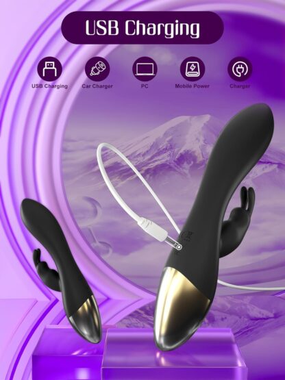 FIDECH G Spot Rabbit Vibrator, Sex Toys for Clitoris G-spot Stimulation, Waterproof Dildo Vibrator with 9 Powerful Vibrations Dual Motor Stimulator for Women or Couple Fun - Image 36