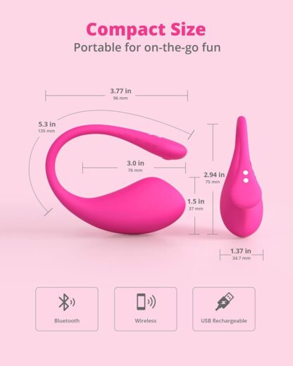 LOVENSE Lush 3 Remote Control Vibrator for G-spot, App Controlled Vibrating Sex Toys for Women and Couples, Adult Toys with 10000+ Custom Vibration Modes - Image 6