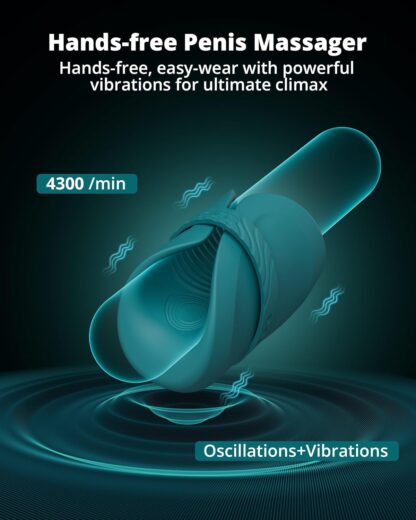 LOVENSE Gush 2 Cock Ring Vibrator with Adjustable Buckles, Flexible Penis Vibrator & Oscillation, App Remote Control Sex Toys for Men with Endurance Training Penis Massager for Men Pleasure - Image 4