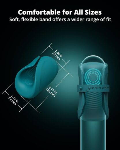 LOVENSE Gush 2 Cock Ring Vibrator with Adjustable Buckles, Flexible Penis Vibrator & Oscillation, App Remote Control Sex Toys for Men with Endurance Training Penis Massager for Men Pleasure - Image 5