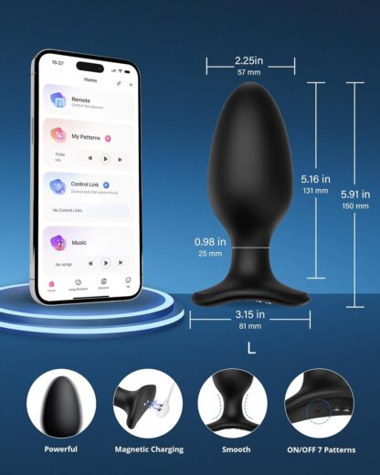 LOVENSE Hush 2 Vibrating Butt Plug with APP Control, Bluetooth Vibrator Anal Plug Sex Toys for Men Women (2.25 inch) - Image 6