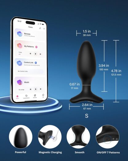 LOVENSE Hush 2 Vibrating Butt Plug with APP Control, Bluetooth Vibrator Anal Plug Sex Toys for Men Women (2.25 inch) - Image 14