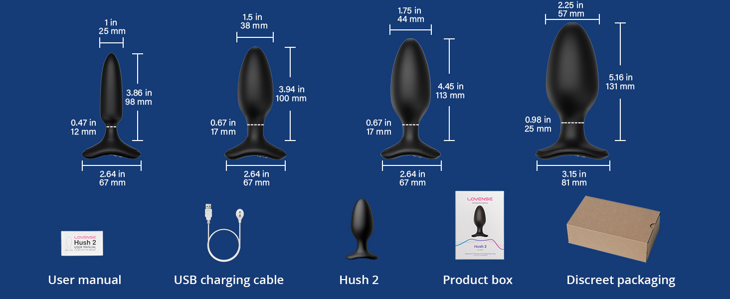 LOVENSE sex toy kits 4 sizes butt plug silicone soft for beginner waterproof for bathroom easy clean