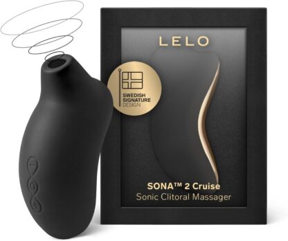 LELO SONA 2 Cruise Clitoral Vibrator, Suction Vibrator Adult Sex Toy, Clitoris Sucker for Women with 12 Settings, Waterproof Sex Toy for Women with Cruise Control for Enhanced Pleasure, Black