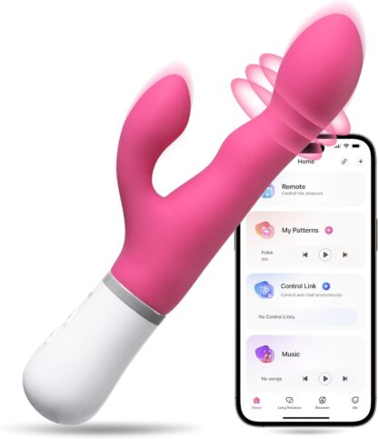 LOVENSE Nora Rabbit Vibrator, Bluetooth App Controlled Vibrator Powerful Wireless Vibrating Stimulator for Women Sex Adult Toys, Unlimited Custom Vibration Modes