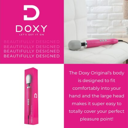 Doxy Original Ultra Powerful Magic Wand Massager Pink Wand Vibrator - Image 6