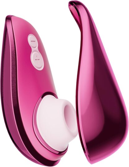 Womanizer x Iggy Azalea Liberty 2 Special Edition Pleasure Air Clit Sucker - Clitoral Suction Vibrator for Women and Couples - 8 Speeds - Waterproof Adult Sucking Sex Toy - Rechargeable - Metal Pink