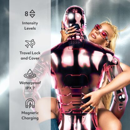 Womanizer x Iggy Azalea Liberty 2 Special Edition Pleasure Air Clit Sucker - Clitoral Suction Vibrator for Women and Couples - 8 Speeds - Waterproof Adult Sucking Sex Toy - Rechargeable - Metal Pink - Image 6