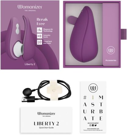 Womanizer x Iggy Azalea Liberty 2 Special Edition Pleasure Air Clit Sucker - Clitoral Suction Vibrator for Women and Couples - 8 Speeds - Waterproof Adult Sucking Sex Toy - Rechargeable - Metal Pink - Image 28