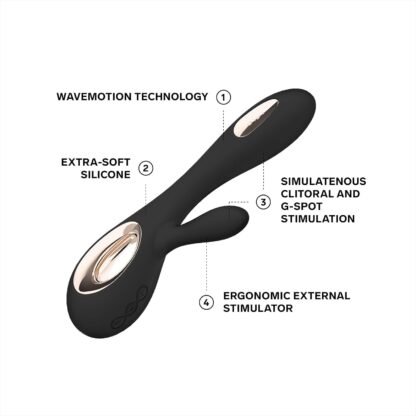 LELO Soraya 2 Rabbit Vibrator for Women Rabbit Sex Toy, Vibe for Clitoral and G Spot Pleasure, Waterproof & Wireless Rabbit Sex Toys for Her Adult Pleasure, Black - Image 21