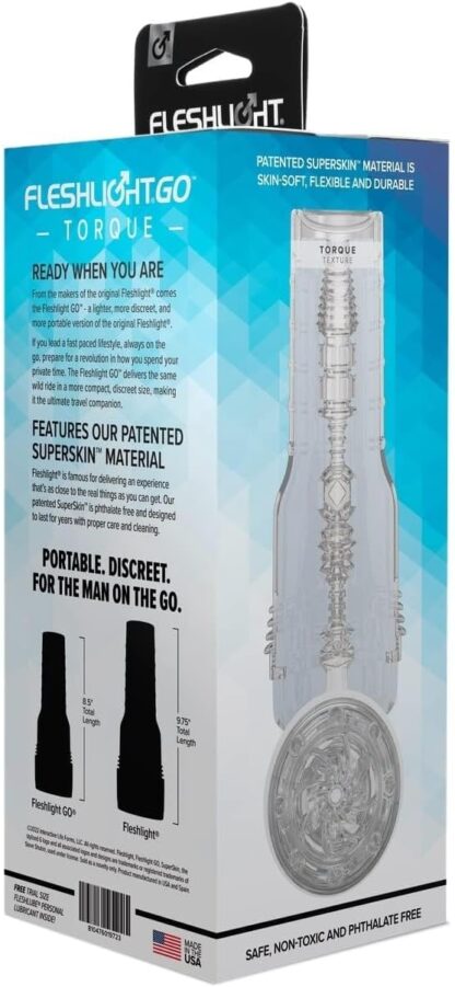 Fleshlight Torque Ice Go Masturbator Made of Realistic Superskin Material, Leader in Adult Mens Toys and Sex Toys for Men - Image 6