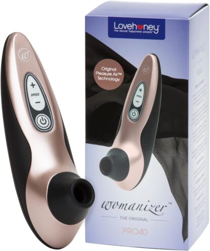 Womanizer Pro40 Clitoral Sucking Toy - Clit Stimulator with 6 Suction Speeds - Waterproof Sucker Vibrator - Rechargeable Vibrating Adult Sex Toy Gifts for Women and Couples - Limited Rose Gold Edition - Image 5