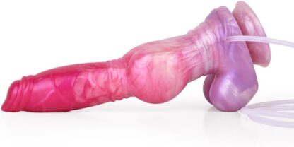 BeHorny Squirting Dildo Sex Toy, Liquid Silicone Alien/Fido/Animal Dildo with Suction Cup, Pump & Syringe Included - Image 7