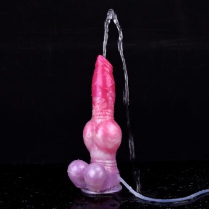 BeHorny Squirting Dildo Sex Toy, Liquid Silicone Alien/Fido/Animal Dildo with Suction Cup, Pump & Syringe Included - Image 8