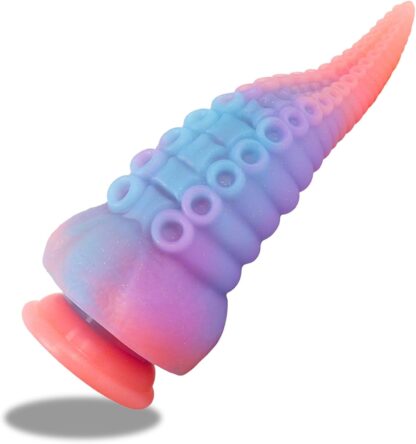 Realistic Monster Silicone Dildo-8.3inch Big Anal Glowing Tentacle Dildo with Strong Suction Cup, MEYILA Huge Monster Thick Dildo for Women, Liquid Silicone Anal Plug Prostate Massager Adult Sex Toy