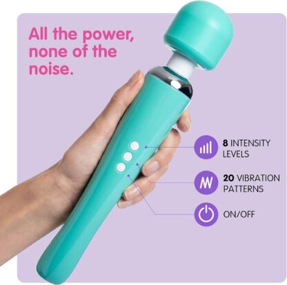 Vibrator by Oliver James - Powerful Wand Massager for Women - Wireless Handheld Water-Resistant Dildos - 20 Vibration Modes & 8 Speeds - Adult Sex Toys for men and women, Anal Dildo, Vibrators (Black) - Image 14