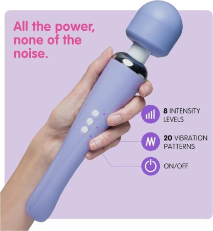 Vibrator by Oliver James - Powerful Wand Massager for Women - Wireless Handheld Water-Resistant Dildos - 20 Vibration Modes & 8 Speeds - Adult Sex Toys for men and women, Anal Dildo, Vibrators (Black) - Image 20