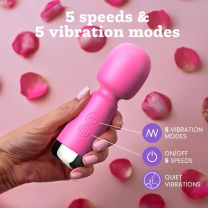 Vibrator by Oliver James - Powerful Wand Massager for Women - Wireless Handheld Water-Resistant Dildos - 20 Vibration Modes & 8 Speeds - Adult Sex Toys for men and women, Anal Dildo, Vibrators (Black) - Image 33