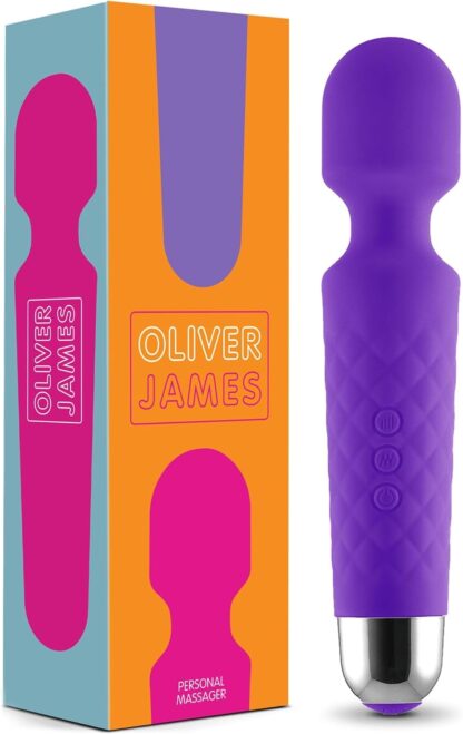 Vibrator by Oliver James - Powerful Wand Massager for Women - Wireless Handheld Water-Resistant Dildos - 20 Vibration Modes & 8 Speeds - Adult Sex Toys for men and women, Anal Dildo, Vibrators (Black) - Image 38