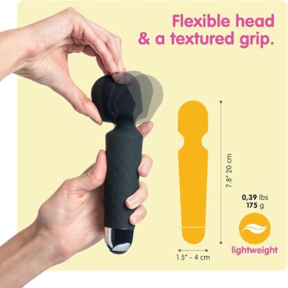 Vibrator by Oliver James - Powerful Wand Massager for Women - Wireless Handheld Water-Resistant Dildos - 20 Vibration Modes & 8 Speeds - Adult Sex Toys for men and women, Anal Dildo, Vibrators (Black) - Image 47