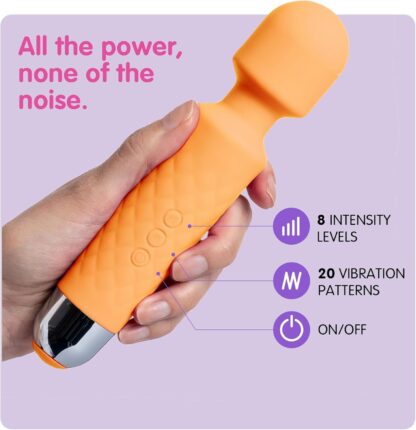 Vibrator by Oliver James - Powerful Wand Massager for Women - Wireless Handheld Water-Resistant Dildos - 20 Vibration Modes & 8 Speeds - Adult Sex Toys for men and women, Anal Dildo, Vibrators (Black) - Image 53