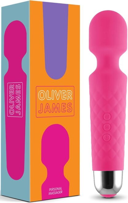 Vibrator by Oliver James - Powerful Wand Massager for Women - Wireless Handheld Water-Resistant Dildos - 20 Vibration Modes & 8 Speeds - Adult Sex Toys for men and women, Anal Dildo, Vibrators (Black) - Image 58