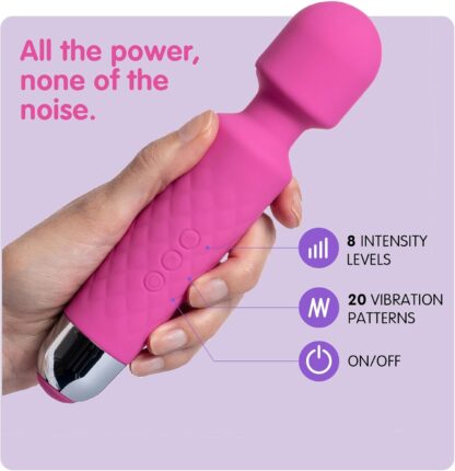 Vibrator by Oliver James - Powerful Wand Massager for Women - Wireless Handheld Water-Resistant Dildos - 20 Vibration Modes & 8 Speeds - Adult Sex Toys for men and women, Anal Dildo, Vibrators (Black) - Image 59