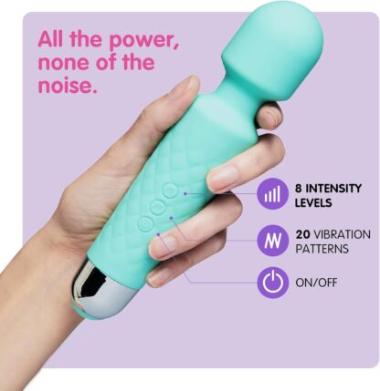 Vibrator by Oliver James - Powerful Wand Massager for Women - Wireless Handheld Water-Resistant Dildos - 20 Vibration Modes & 8 Speeds - Adult Sex Toys for men and women, Anal Dildo, Vibrators (Black) - Image 65