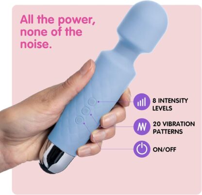 Vibrator by Oliver James - Powerful Wand Massager for Women - Wireless Handheld Water-Resistant Dildos - 20 Vibration Modes & 8 Speeds - Adult Sex Toys for men and women, Anal Dildo, Vibrators (Black) - Image 71