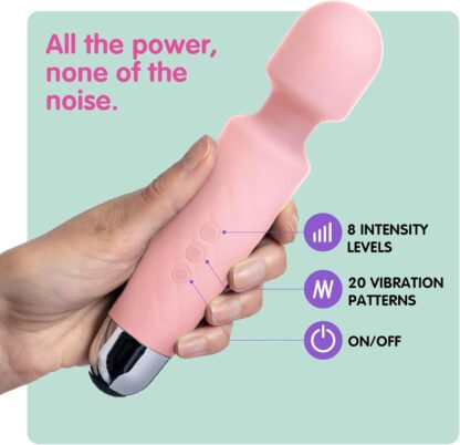 Vibrator by Oliver James - Powerful Wand Massager for Women - Wireless Handheld Water-Resistant Dildos - 20 Vibration Modes & 8 Speeds - Adult Sex Toys for men and women, Anal Dildo, Vibrators (Black) - Image 77