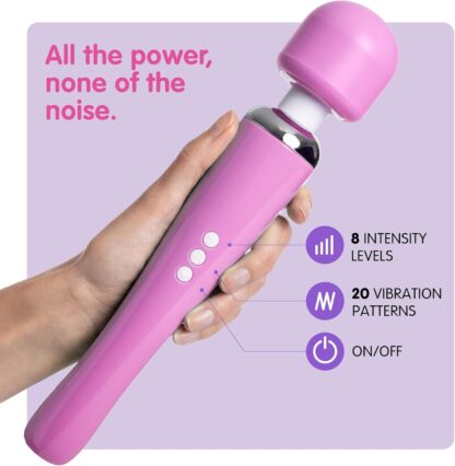 Vibrator by Oliver James - Powerful Wand Massager for Women - Wireless Handheld Water-Resistant Dildos - 20 Vibration Modes & 8 Speeds - Adult Sex Toys for men and women, Anal Dildo, Vibrators (Black) - Image 89