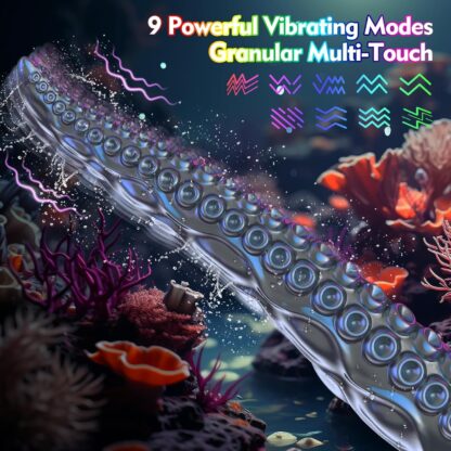 10.6" Tentacle Dildo Vibrator Sex Toys - Realistic Anal Dildo Vibrators with 9 Vibration Modes & LED Display，Sex Toy for G Spot & P Spot Stimulation，Monster Silicone Dildos Anal Plug Prostate Massager - Image 2