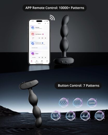 LOVENSE Ridge Vibrating Anal Beads Butt Plug with App-Controlled Vibration Prostate Massager Anal Plug Wireless Sex Toys4couples Men & Women Anal Vibrator with Unlimited Custom Vibration Modes - Image 4